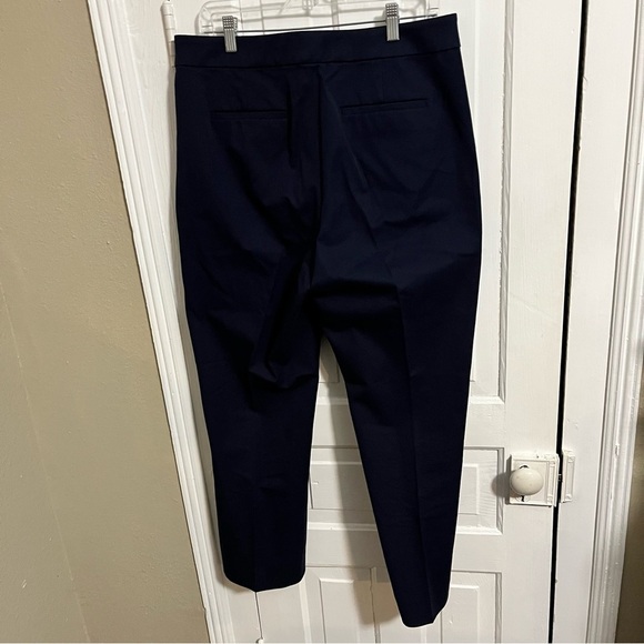 J. Crew Kate Straight Leg Pants Bi-Stretch Cotton Blend Navy Size 12 Y - Picture 5 of 9